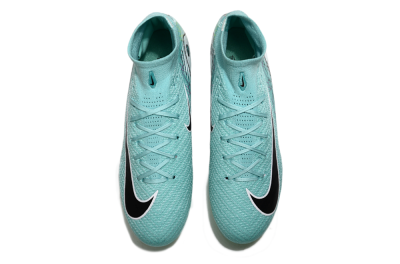 Unisex Nike Air Zoom Mercurial Superfly 10 Elite FG Firm Ground High-Tops Football Boots - Jade/Black/White
