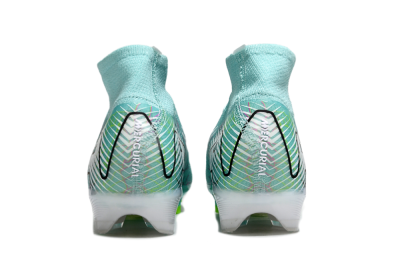 Unisex Nike Air Zoom Mercurial Superfly 10 Elite FG Firm Ground High-Tops Football Boots - Jade/Black/White