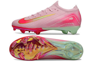 Unisex Nike Air Zoom Mercurial Vapor 16 Elite FG Firm Ground Low-Tops Football Boots - Pink/Red/Gold