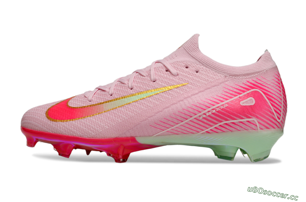 Unisex Nike Air Zoom Mercurial Vapor 16 Elite FG Firm Ground Low-Tops Football Boots - Pink/Red/Gold 0