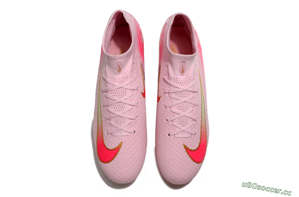 Unisex Nike Air Zoom Mercurial Superfly 10 Elite FG Firm Ground High-Tops Football Boots - White/Red/Gold 4