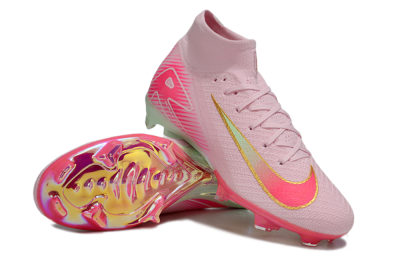 Unisex Nike Air Zoom Mercurial Superfly 10 Elite FG Firm Ground High-Tops Football Boots - White/Red/Gold