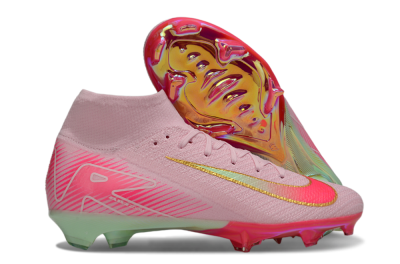 Unisex Nike Air Zoom Mercurial Superfly 10 Elite FG Firm Ground High-Tops Football Boots - White/Red/Gold