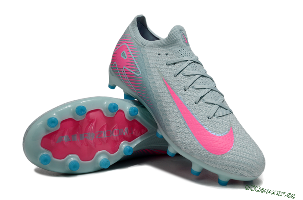 Unisex Nike Air Zoom Mercurial Vapor 16 Elite AG Artificial Grass Low-Tops Football Boots - Jade/Pink/White 3