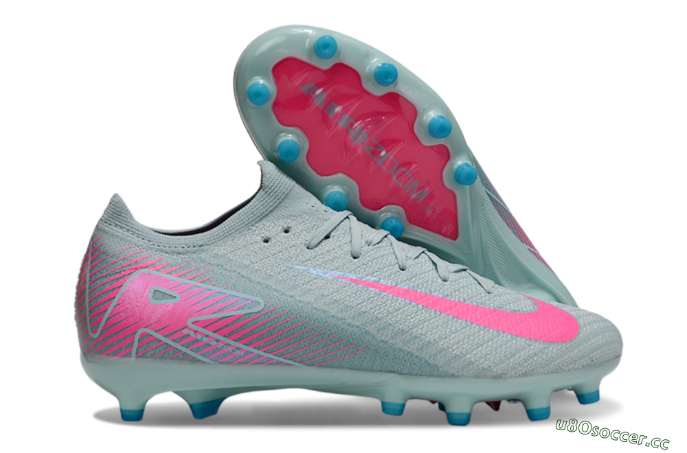 Unisex Nike Air Zoom Mercurial Vapor 16 Elite AG Artificial Grass Low-Tops Football Boots - Jade/Pink/White 2