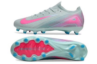 Unisex Nike Air Zoom Mercurial Vapor 16 Elite AG Artificial Grass Low-Tops Football Boots - Jade/Pink/White