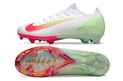 Unisex Nike Air Zoom Mercurial Vapor 16 Elite FG Firm Ground Low-Tops Football Boots - White/Red/Gold
