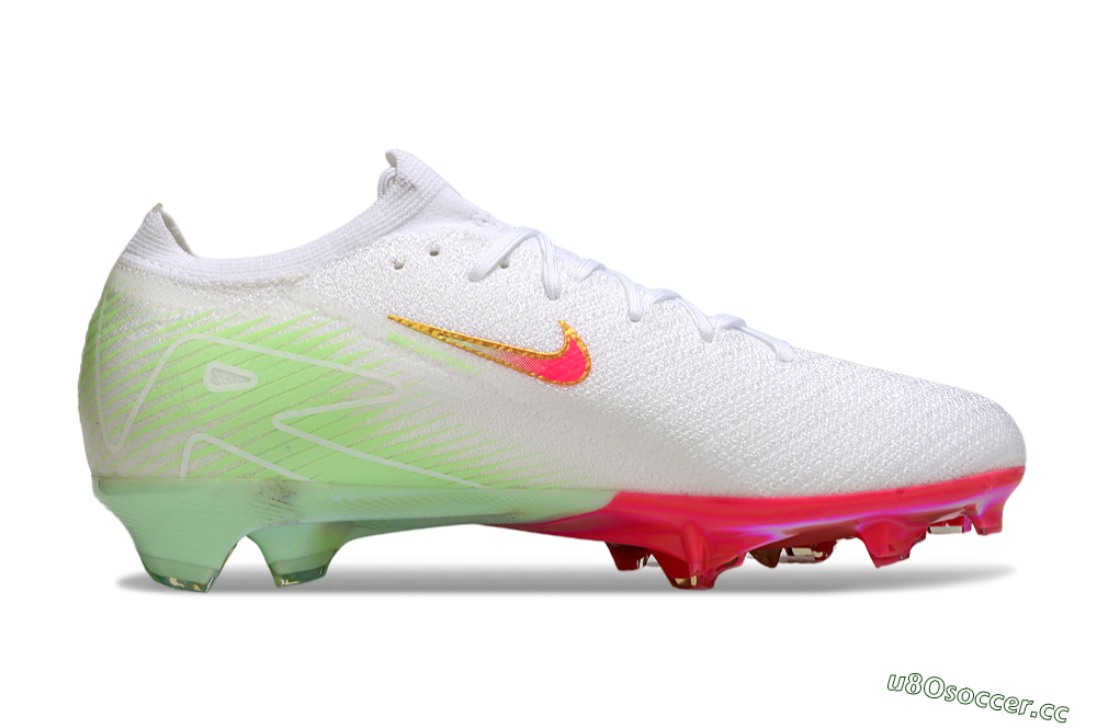 Unisex Nike Air Zoom Mercurial Vapor 16 Elite FG Firm Ground Low-Tops Football Boots - White/Red/Gold 7