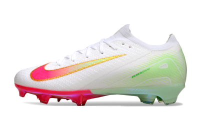Unisex Nike Air Zoom Mercurial Vapor 16 Elite FG Firm Ground Low-Tops Football Boots - White/Red/Gold