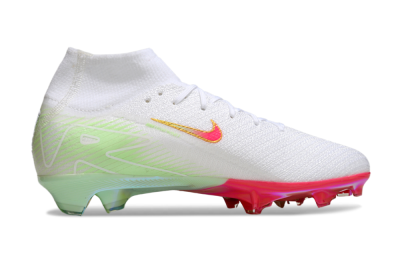 Unisex Nike Air Zoom Mercurial Superfly 10 Elite FG Firm Ground High-Tops Football Boots - White/Red/Gold