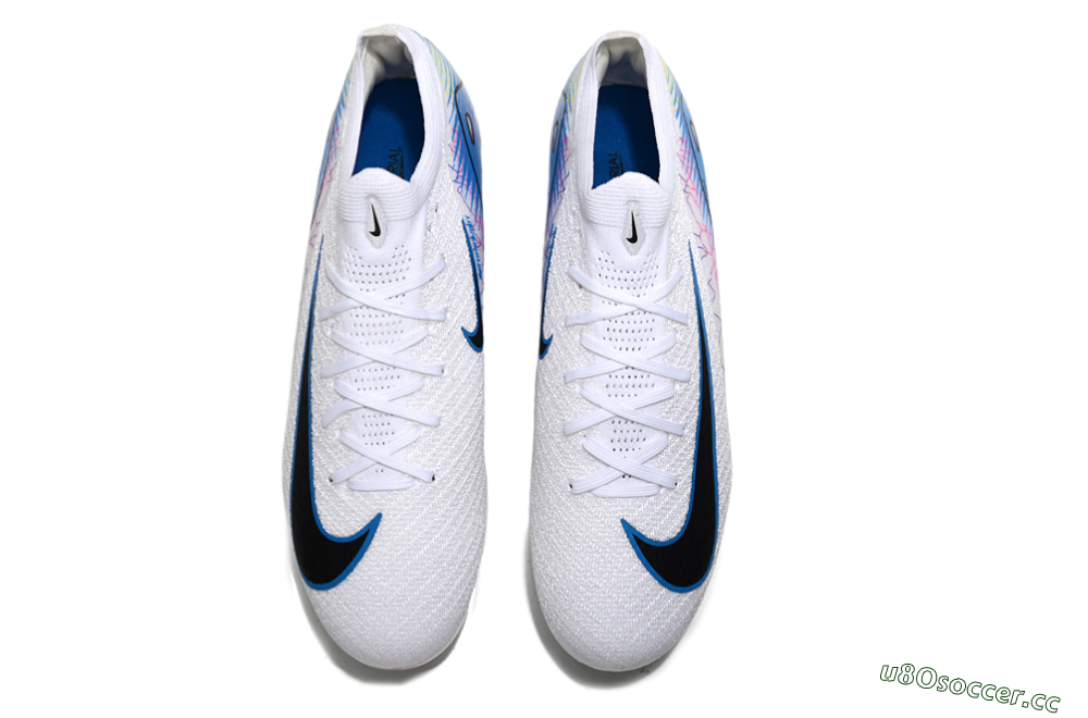 Unisex Nike Air Zoom Mercurial Vapor 16 Elite FG Firm Ground Low-Tops Football Boots - White/Black/Blue 4