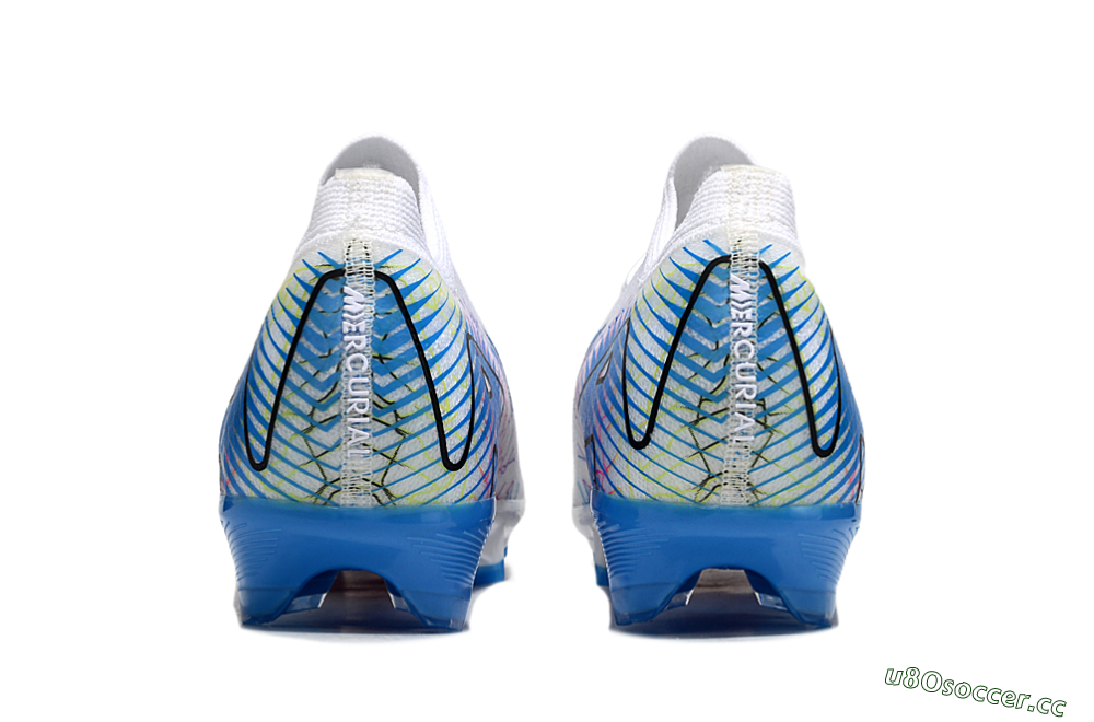 Unisex Nike Air Zoom Mercurial Vapor 16 Elite FG Firm Ground Low-Tops Football Boots - White/Black/Blue 5