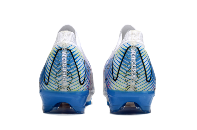 Unisex Nike Air Zoom Mercurial Vapor 16 Elite FG Firm Ground Low-Tops Football Boots - White/Black/Blue