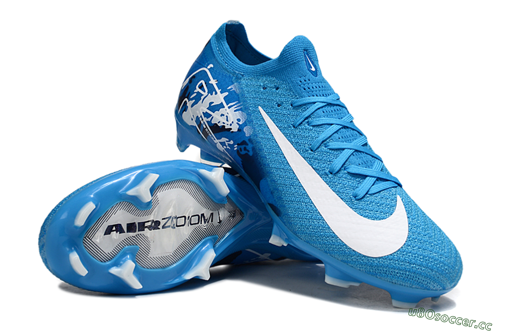 Unisex Nike Air Zoom Mercurial Vapor 16 Elite FG Firm Ground Low-Tops Football Boots - Blue/White/Black 3