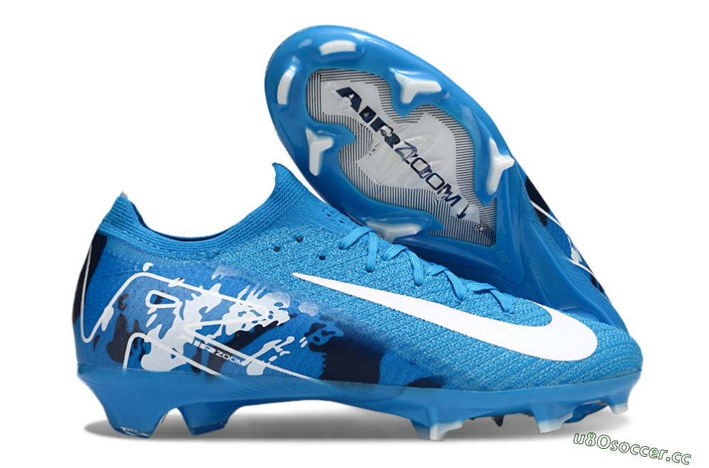Unisex Nike Air Zoom Mercurial Vapor 16 Elite FG Firm Ground Low-Tops Football Boots - Blue/White/Black 2