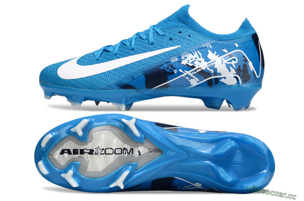 Unisex Nike Air Zoom Mercurial Vapor 16 Elite FG Firm Ground Low-Tops Football Boots - Blue/White/Black 1
