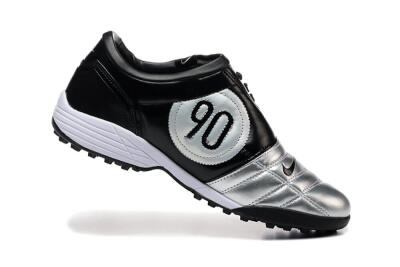 Men's Nike Total 90 III TF Artificial Turf Low-Tops Football Shoes - Silver/Black/White