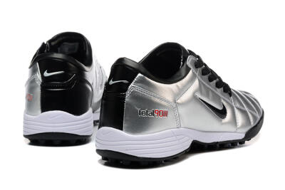 Men's Nike Total 90 III TF Artificial Turf Low-Tops Football Shoes - Silver/Black/White