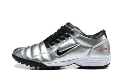 Men's Nike Total 90 III TF Artificial Turf Low-Tops Football Shoes - Silver/Black/White
