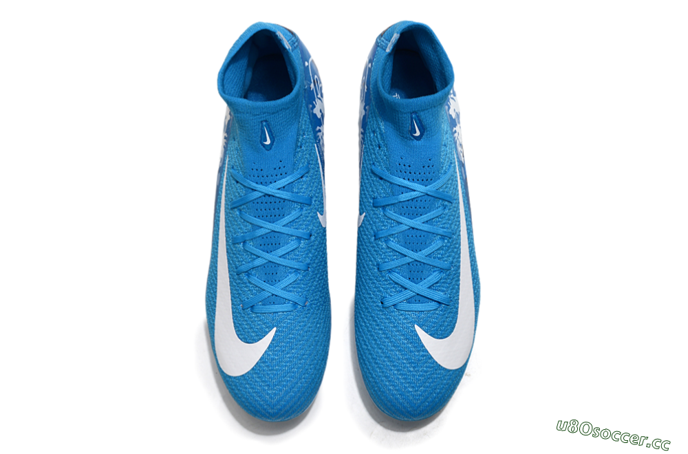 Unisex Nike Air Zoom Mercurial Superfly 10 Elite FG Firm Ground High-Tops Football Boots - Blue/White 4