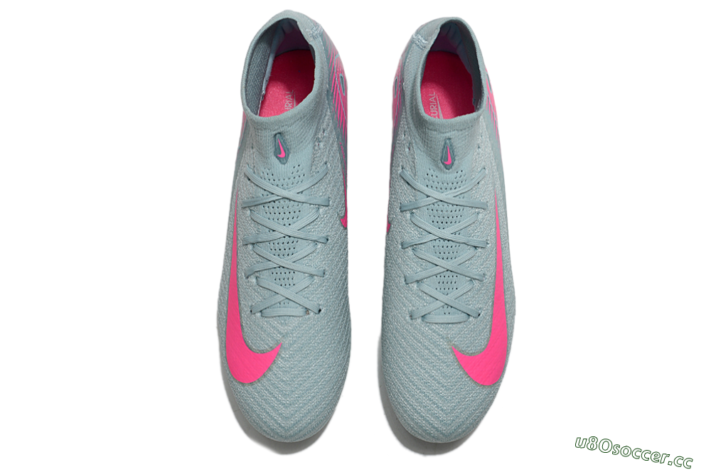 Unisex Nike Air Zoom Mercurial Superfly 10 Elite AG Artificial Grass High-Tops Football Boots - Jade/Pink 4