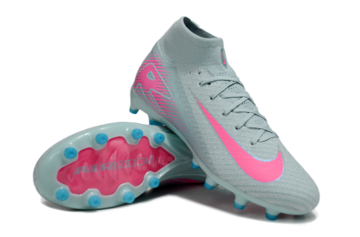 Unisex Nike Air Zoom Mercurial Superfly 10 Elite AG Artificial Grass High-Tops Football Boots - Jade/Pink