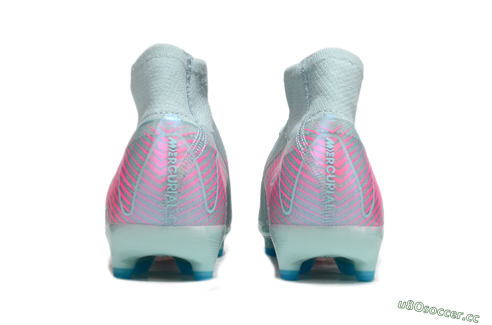Unisex Nike Air Zoom Mercurial Superfly 10 Elite AG Artificial Grass High-Tops Football Boots - Jade/Pink 5