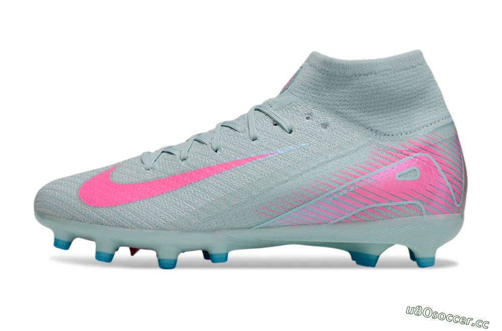 Unisex Nike Air Zoom Mercurial Superfly 10 Elite AG Artificial Grass High-Tops Football Boots - Jade/Pink 0