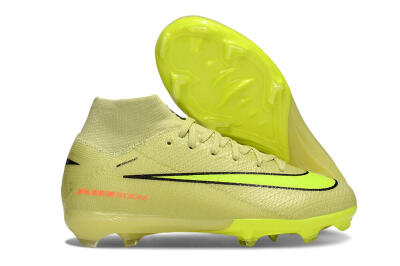 Kids Nike Air Zoom Mercurial Superfly 10 Elite FG Firm Ground High-Tops Football Boots - Yellow/Black