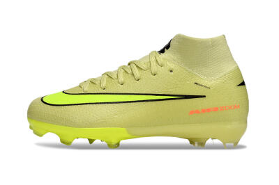Kids Nike Air Zoom Mercurial Superfly 10 Elite FG Firm Ground High-Tops Football Boots - Yellow/Black