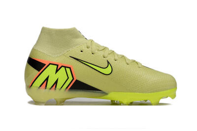 Kids Nike Air Zoom Mercurial Superfly 10 Elite FG Firm Ground High-Tops Football Boots - Yellow/Black