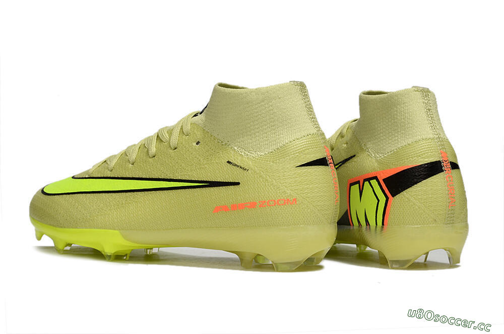 Kids Nike Air Zoom Mercurial Superfly 10 Elite FG Firm Ground High-Tops Football Boots - Yellow/Black 5