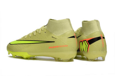 Kids Nike Air Zoom Mercurial Superfly 10 Elite FG Firm Ground High-Tops Football Boots - Yellow/Black
