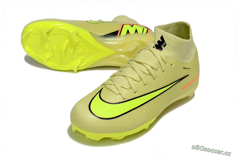 Kids Nike Air Zoom Mercurial Superfly 10 Elite FG Firm Ground High-Tops Football Boots - Yellow/Black 3