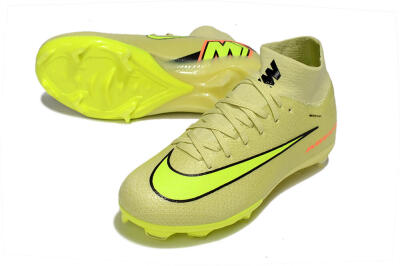 Kids Nike Air Zoom Mercurial Superfly 10 Elite FG Firm Ground High-Tops Football Boots - Yellow/Black
