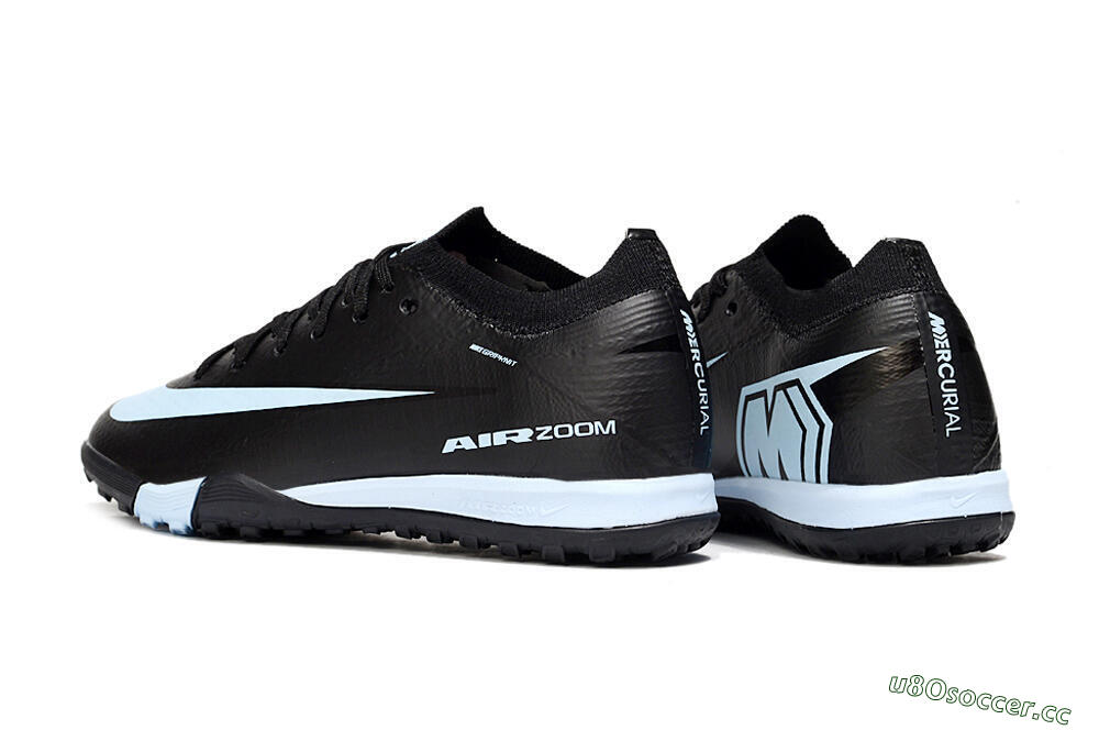 Kids Nike Air Zoom Mercurial Vapor 16 Elite TF Artificial Turf Low-Tops Football Shoes - Black/Jade 5