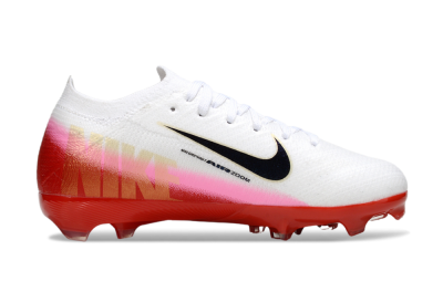 Kids Nike Air Zoom Mercurial Vapor 16 Elite FG Firm Ground Low-Tops Football Boots - White/Black/Red