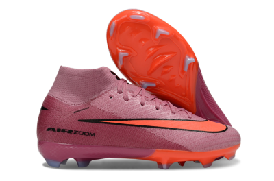 Kids Nike Air Zoom Mercurial Superfly 10 Elite FG Firm Ground High-Tops Football Boots - Pink/Red/Black
