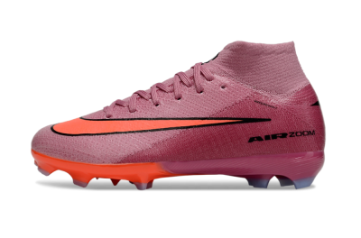 Kids Nike Air Zoom Mercurial Superfly 10 Elite FG Firm Ground High-Tops Football Boots - Pink/Red/Black