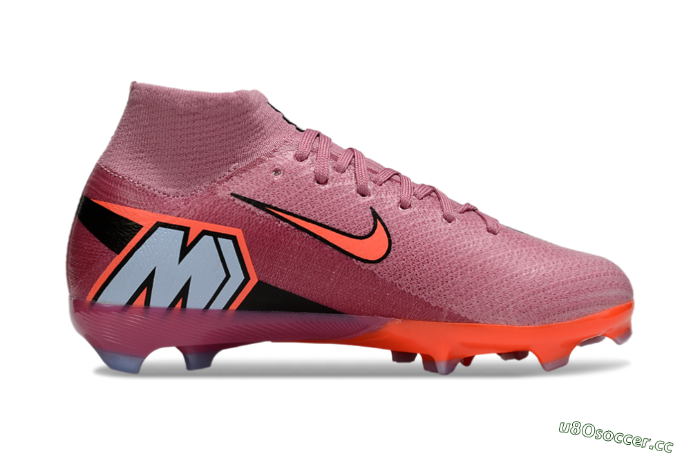 Kids Nike Air Zoom Mercurial Superfly 10 Elite FG Firm Ground High-Tops Football Boots - Pink/Red/Black 4