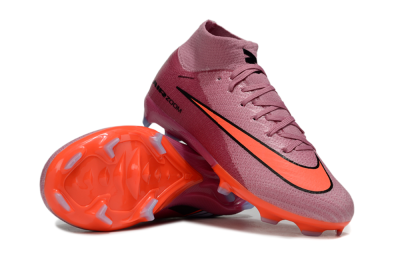 Kids Nike Air Zoom Mercurial Superfly 10 Elite FG Firm Ground High-Tops Football Boots - Pink/Red/Black