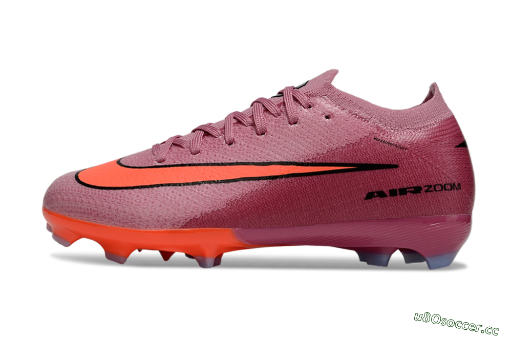 Kids Nike Air Zoom Mercurial Vapor 16 Elite FG Firm Ground Low-Tops Football Boots - Pink/Black/Red 0