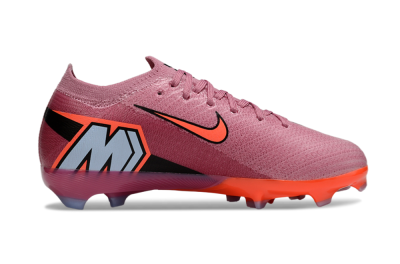 Kids Nike Air Zoom Mercurial Vapor 16 Elite FG Firm Ground Low-Tops Football Boots - Pink/Black/Red