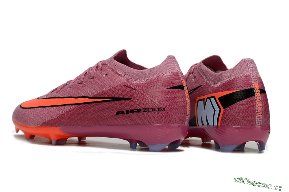 Kids Nike Air Zoom Mercurial Vapor 16 Elite FG Firm Ground Low-Tops Football Boots - Pink/Black/Red 5