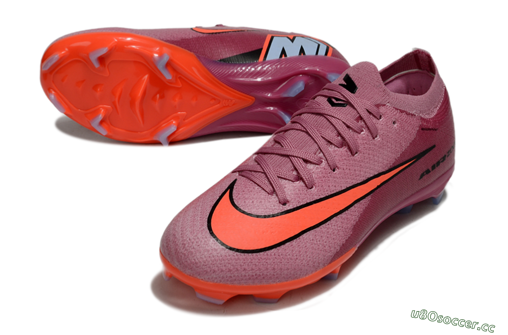 Kids Nike Air Zoom Mercurial Vapor 16 Elite FG Firm Ground Low-Tops Football Boots - Pink/Black/Red 3