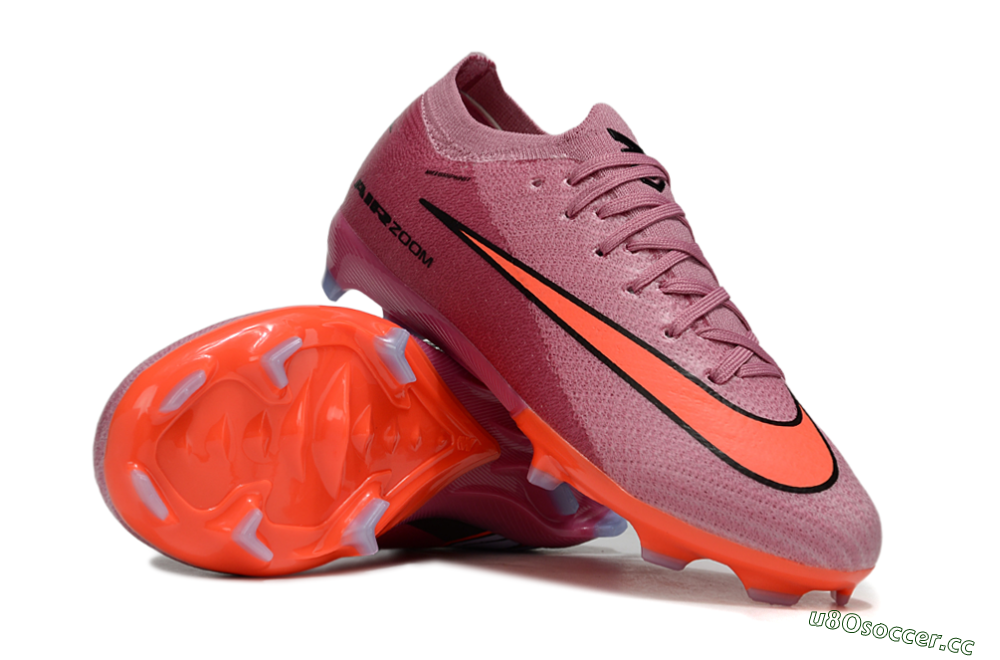 Kids Nike Air Zoom Mercurial Vapor 16 Elite FG Firm Ground Low-Tops Football Boots - Pink/Black/Red 1