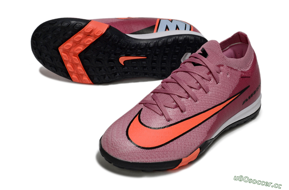 Kids Nike Air Zoom Mercurial Vapor 16 Elite TF Artificial Turf Low-Tops Football Shoes - Pink/Black/Red 3