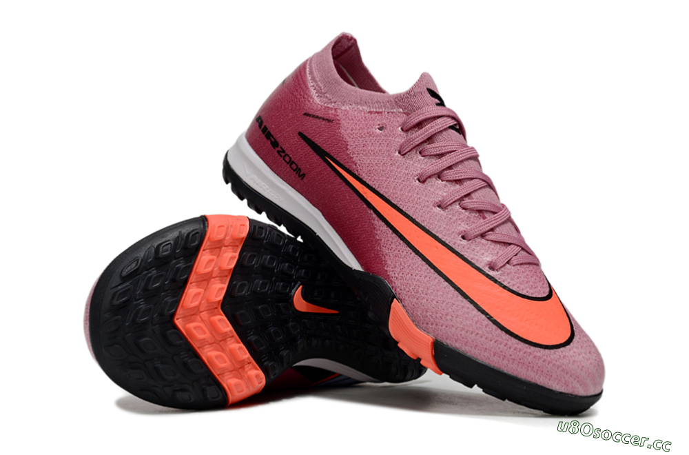 Kids Nike Air Zoom Mercurial Vapor 16 Elite TF Artificial Turf Low-Tops Football Shoes - Pink/Black/Red 1