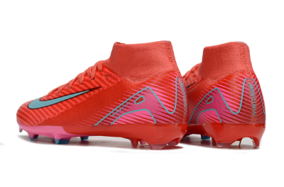 Kids Nike Air Zoom Mercurial Superfly 10 Elite FG Firm Ground High-Tops Football Boots - Red/Jade/Pink