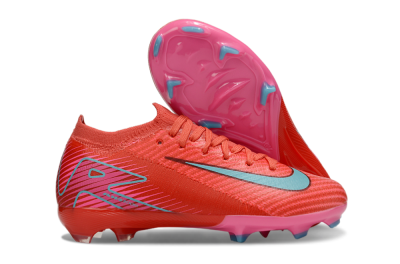 Kids Nike Air Zoom Mercurial Vapor 16 Elite FG Firm Ground Low-Tops Football Boots - Red/Jade/White